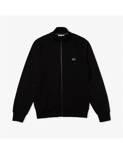 Lacoste Full Zip Funnel Sweatshirt - Black