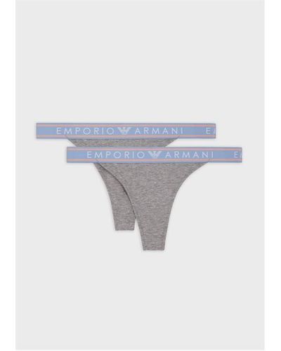 Emporio Armani Knitted Briefs 2-pack - Grey