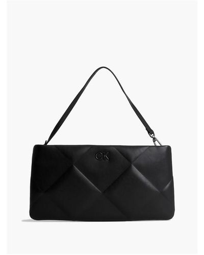 Calvin Klein Quilted Convertible Clutch Bag - Black
