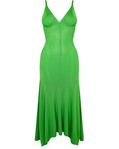 Tommy Hilfiger Pop Colour Rib Jumper Dress - Green