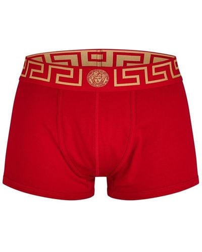 Versace Iconic Low Trunks - Red