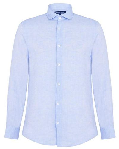 Frescobol Carioca Linen Shirt - Blue