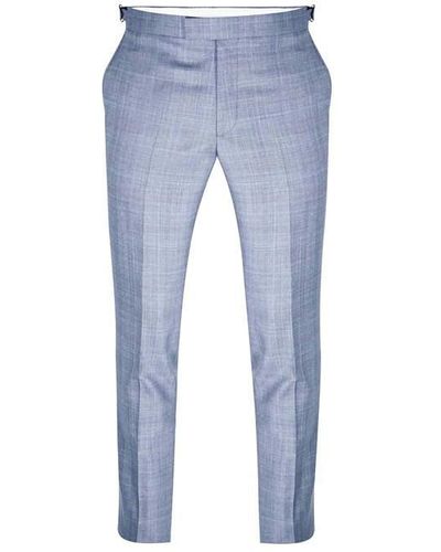 Richard James Rivulet Tailored Fit Suit Trousers - Blue