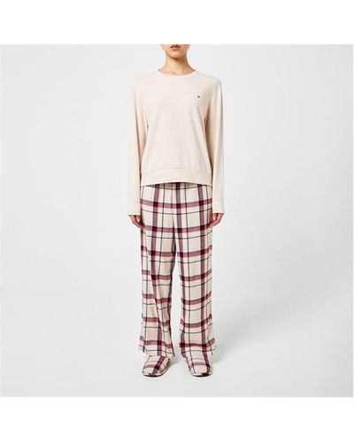 Tommy Hilfiger Gift Pyj Flannel Trousers & Slipper - Natural