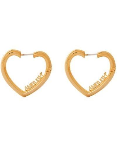 Ambush Mini Heart Hoop Earrings - Metallic