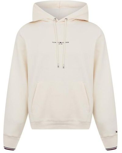 Tommy Hilfiger Tommy Logo Tipped Hoody - White