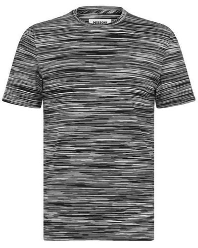 Missoni Broken Stripe T Shirt - Grey