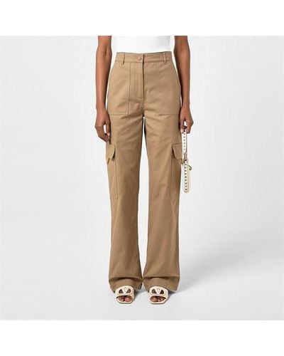 Valentino Stretch Canvas Cotton Trousers - Natural