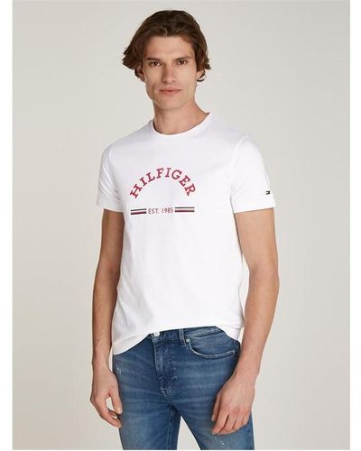 Tommy Hilfiger Tommy Arch Logo Tee Sn43 - White