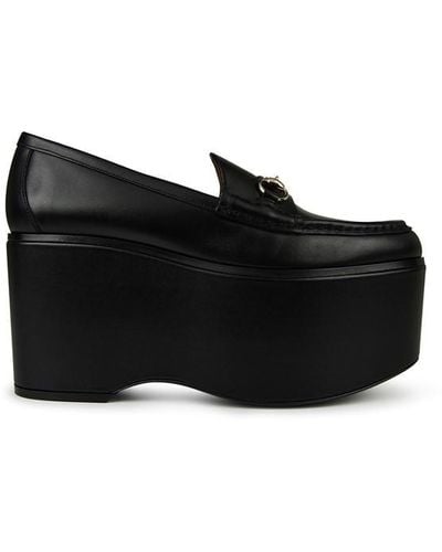 Gucci Horsebit Platform Loafers - Black