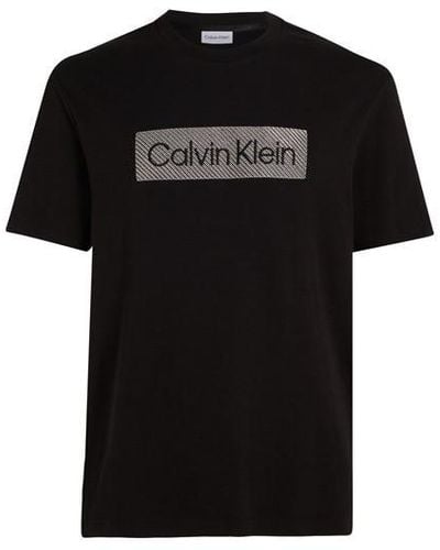 Calvin Klein Ck L Txt Emb Tee Sn42 - Black