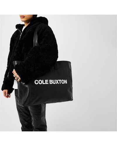 Cole Buxton Large Leather Tote Bag - Black