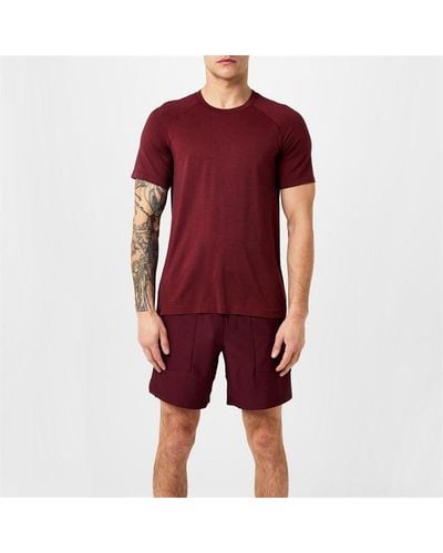 lululemon Metal Vent Tech Short Sleeve Shirt - Red