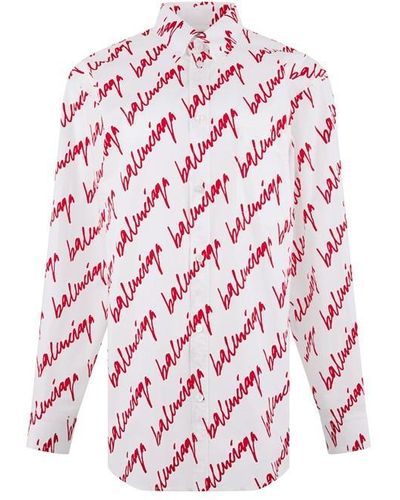 Balenciaga Bal Scribble Shirt Ld42 - Pink