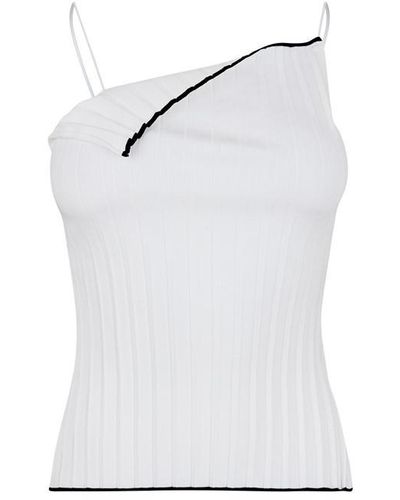 Jacquemus Le Haut Maille Pleated Top - White
