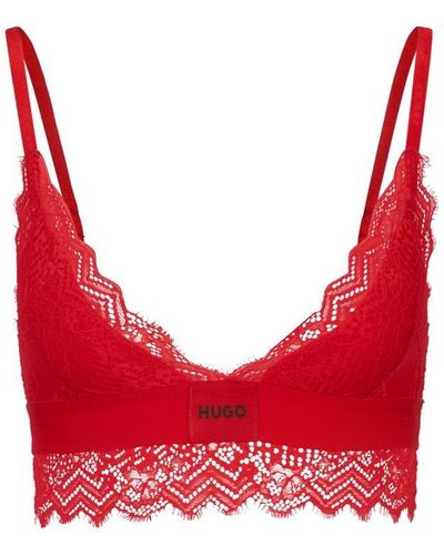 HUGO Triangle Padded Lace 10253970 - Red