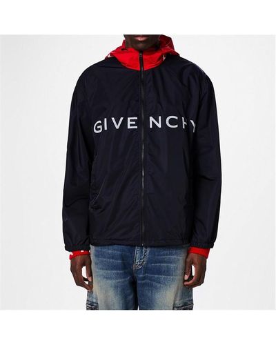 Givenchy Star Print Hooded Jacket - Blue