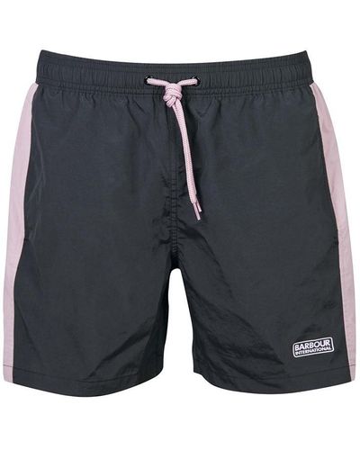 Barbour Colour-block Swim Shorts - Grey