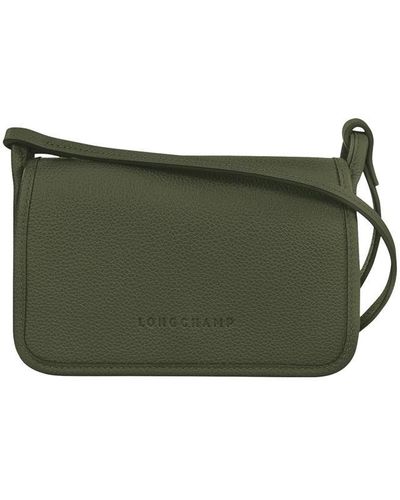 Longchamp Le Foulonne Wallet On Chain Bag - Green