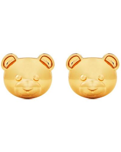 Moschino Big Teddy Clip-on Earrings - Yellow