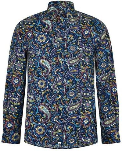 Pretty Green Pg Marriot Paisly Sh Sn34 - Blue