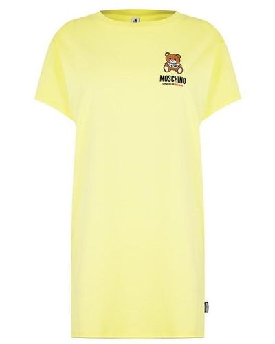 Moschino Underbear T-shirt Dress - Yellow