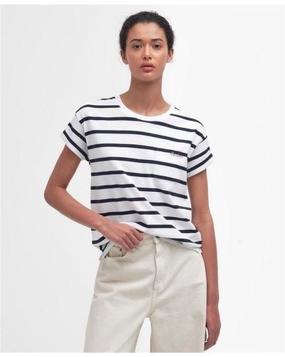 Barbour Otterburn Stripe T-shirt - White
