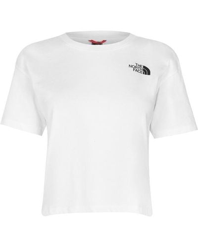 The North Face Cropped Simple Dome T-shirt - White