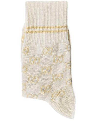 Gucci gg Cotton Blend Socks - Natural