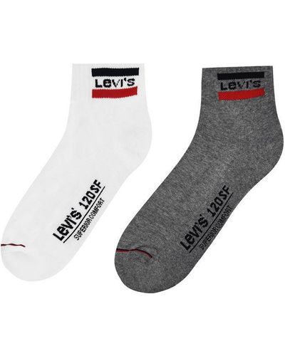 Levi's 2 Pack Mid Socks - Grey