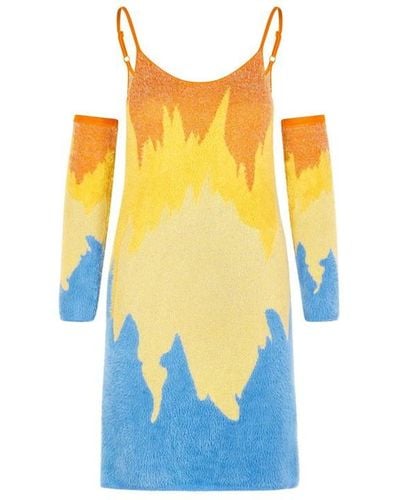House Of Sunny Flame Hockney Dress - Yellow