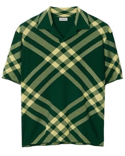 Burberry Burb Check Polo Sn42 - Green