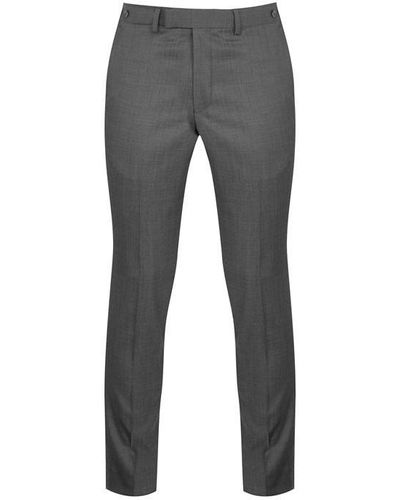 Richard James Wilder Charcoal Tailored Fit Pindot Suit Trousers - Grey