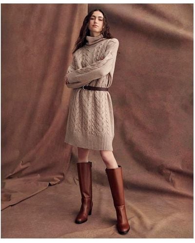 Barbour Woodlane Knitted Dress - Natural
