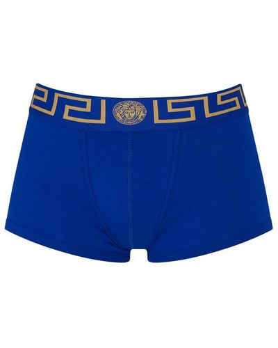 Versace Iconic Low Trunks - Blue