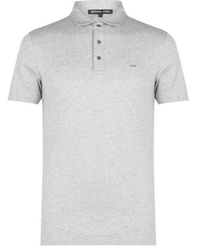 Michael Kors Short Sleeve Sleek Polo Shirt - Grey