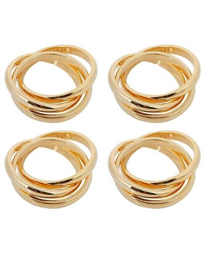 L'objet 3 Ring Napkin Rings - Metallic