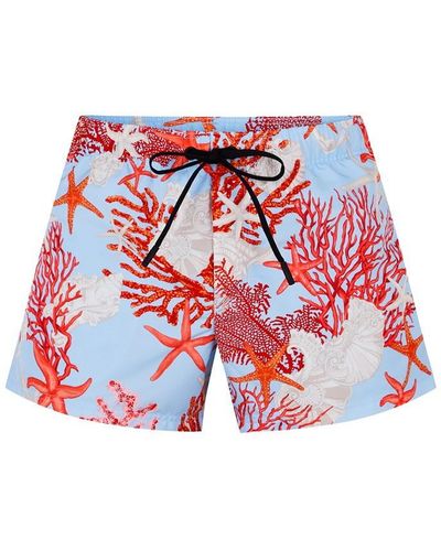 Versace Versace Coral Shorts Sn42 - Red