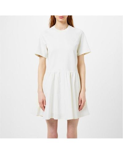 Moncler Fit & Flare Mini Dress - White