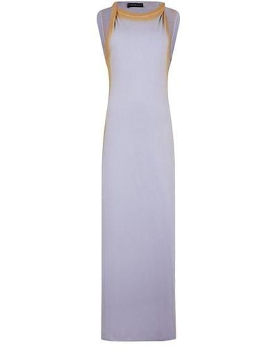 Y. Project Twisted Shoulder Dress - Purple