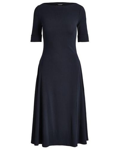 Lauren by Ralph Lauren Munzie Jersey Dress - Blue