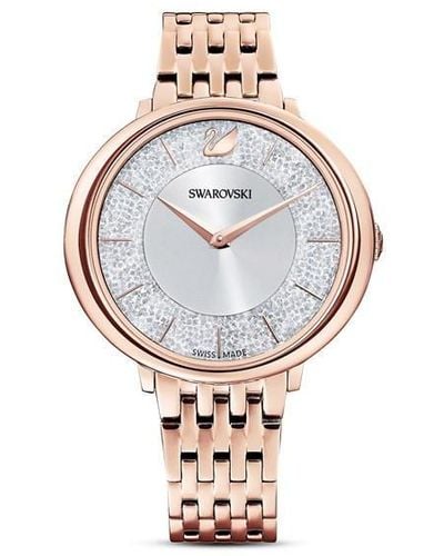 Swarovski Crystalline Glam Rose Gold Quartz Watch With Metal Strap - Metallic