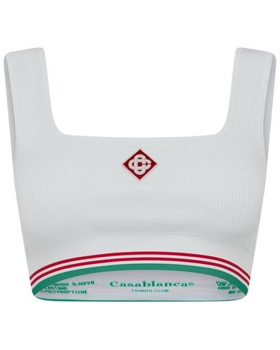 Casablancabrand Logo Crop Vest - White