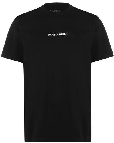 Maharishi Miltype Embroidered T Shirt - Black
