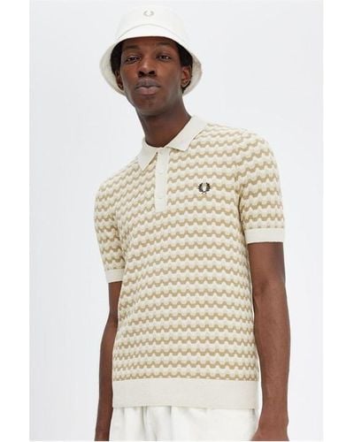Fred Perry Fred Jacquard Polo Sn43 - Natural