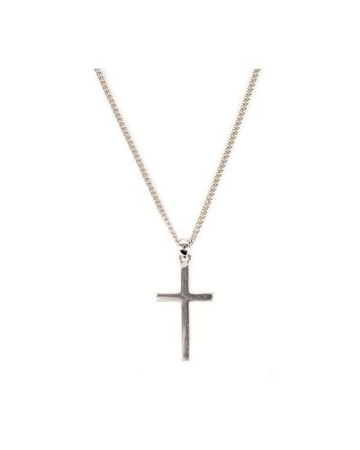 Serge Denimes Cross Necklace - Metallic