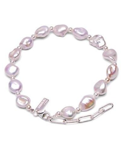 Common Lines Baroque Pearl Bracelet - Metallic
