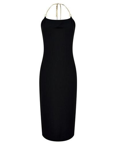 Bottega Veneta Viscose Mini Dress With Chain Detail - Black