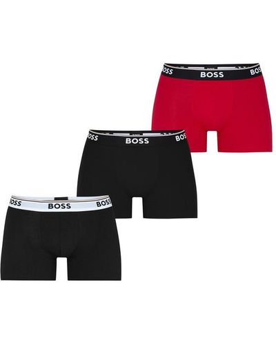 BOSS 3 Pack Boxer Shorts - Red