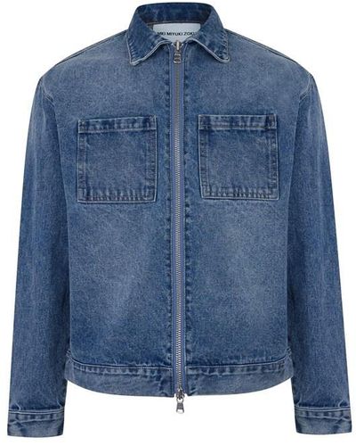 MKI Miyuki-Zoku 16oz Denim Rider Jacket - Blue